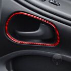 2*Red Carbon Fiber Style Interior Door Handle Frame Cover Trim For Mustang 01-04