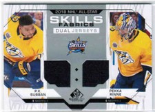 18/19 SP GAME USED SUBBAN PEKKA RINNE ALL-STAR DUAL JERSEY NASHVILLE PREDATORS
