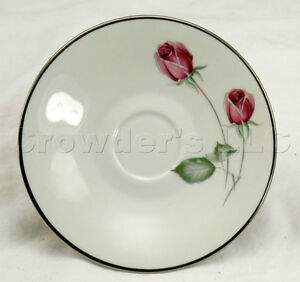 Hutschenreuther 5 1/4 th inch American Beauty Saucer Plate w/ Gold Trim