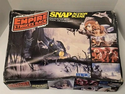 Escena de acción rápida de Star Wars de colección "Encuentro con Yoda en Dogabah" nueva en caja 1981 Foto 1 de 4
