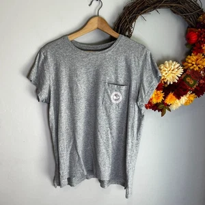 Camisa Top Vineyard Vines Mujer Rosa Ballena Manga Corta Gris MEDIANO - Imagen 1 de 9