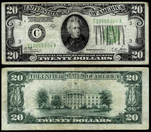 1928-B $20 DOLLAR FEDERAL RESERVE NOTE~PHILADELPHIA~ VERY FINE - Picture 1 of 1