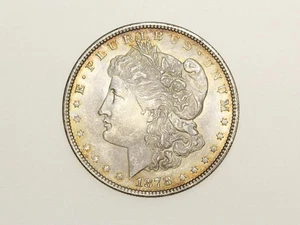1878-P 7/8 $1 MORGAN SILVER ONE DOLLAR 7 OVER 8 TAIL FEATHERS - Picture 1 of 3