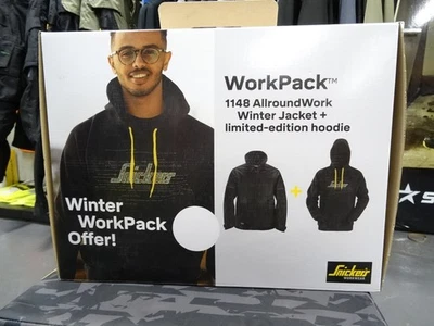 Snickers AllRoundWork 1148 Winter Jacket + Hoodie, Black, Medium WorkPack - Image 1 of 4