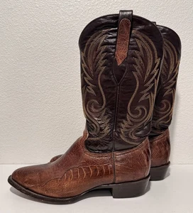 Corral Herren Straußenleder Cowboystiefel Gr. 9 EE Weite Braun Bestickt Exotisch - Bild 1 von 13