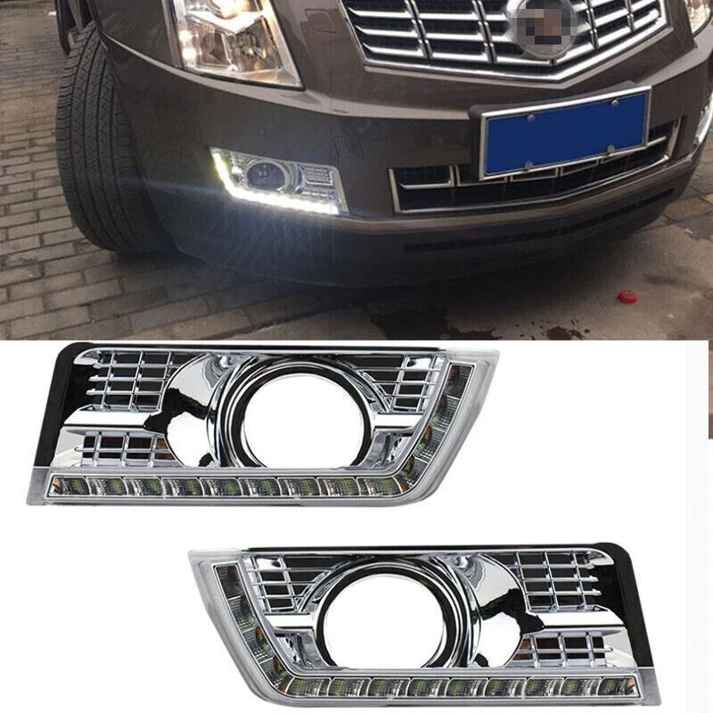 Luz de circulación diurna LED TurnSignal DRL lámpara antiniebla para Cadillac SRX 2012-2016 W Foto 1 de 4