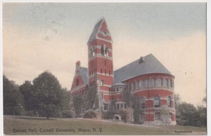 NEW YORK CORNELL BARNES HALL SENT 1908 TO MAUD JONES, c/o CASE'S STORE, CORTLAND - Picture 1 of 2