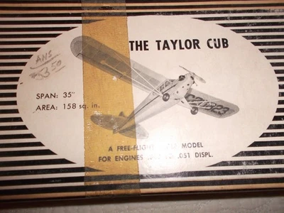 ~ Vintage VECO ' The TAYLOR CUB" Free-Flight Scale Flying Model Kit ~ - Image 1 of 2