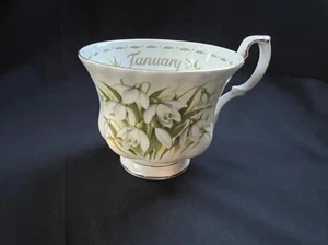 Royal Albert Flower Of The Month Bone China Teacup Only January Snowdrops - Picture 1 of 5