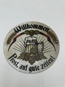 12x8 Reproduction German Beer Wilkommen Metal Tin Sign Fast Same Day Shipping - Bild 1 von 2