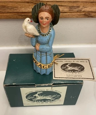 Leo Smith Folk Art ANGEL OF PEACE Ornament Midwest Cannon Falls Ltd Ed COA - Image 1 of 4