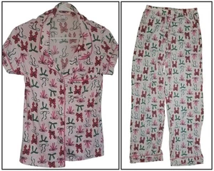 Conjunto de pijama para mujer manga corta con botones y pantalones fino/suave talla pequeña poliéster - Imagen 1 de 10