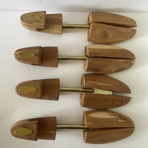 4 Cedar Shoe Trees Lot x2 Pairs Mens Rochester Nordstrom Split Toe Stretchers - Picture 1 of 3