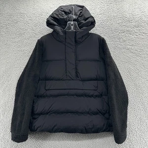 Lululemon Jacket Womens 10 Black Hooded Cozy Climate Pullover Down Puffer Jacket - Picture 1 of 13
