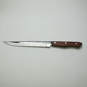 Vintage Maxam Steel Carving Knife Japan Wood Handle 8" Blade XLNT