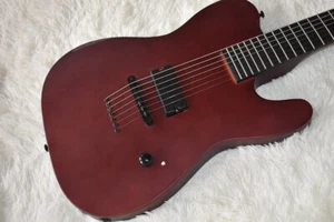 New 7-string Electric Guitar and Basswood Matte Reddish Brown Piano Body - Picture 1 of 10