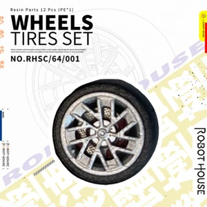 1/64 Resin WHEELS TIRES SET & BRAKE CALPER MUSCLE CAR REAL RIDER Colored Version - Picture 1 of 72