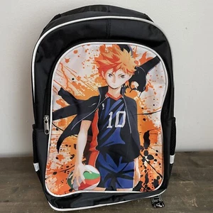 Haikyu!! Rucksack Neu Anime Bookbag Shoyo Hinata schwarz Doppeltasche Reißverschluss - Bild 1 von 6