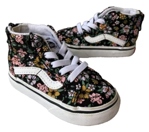 VANS Toddler Girls Floral Sk8-Hi Zip Skate Shoes (Size 4.5) - Picture 1 of 8