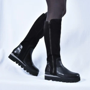 Gadea Damen Schuhe Stiefel Elegant Stiefeletten Boots Neu Schwarz Leder 39 - Picture 1 of 6