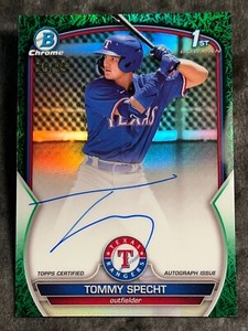 2023 Bowman Chrome 1st GREEN GRASS REFRACTOR PROSPECT ROOKIE AUTO Tommy Specht