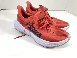 Hoka One One Carbon X2 Running Shoes Women 9.5 B Red Lace Up Cushioned Casual - Picture 1 of 15