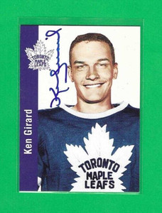 KEN GIRARD (D) 1994-95 PARKHURST '56-57 MISSING LINK MAPLE LEAFS AUTOGRAPH CARD