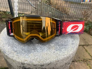 Gafas O'Neal B-30 Reseda Moto Cross amarillas claras descenso Enduro Trail DH BMX - Imagen 1 de 2