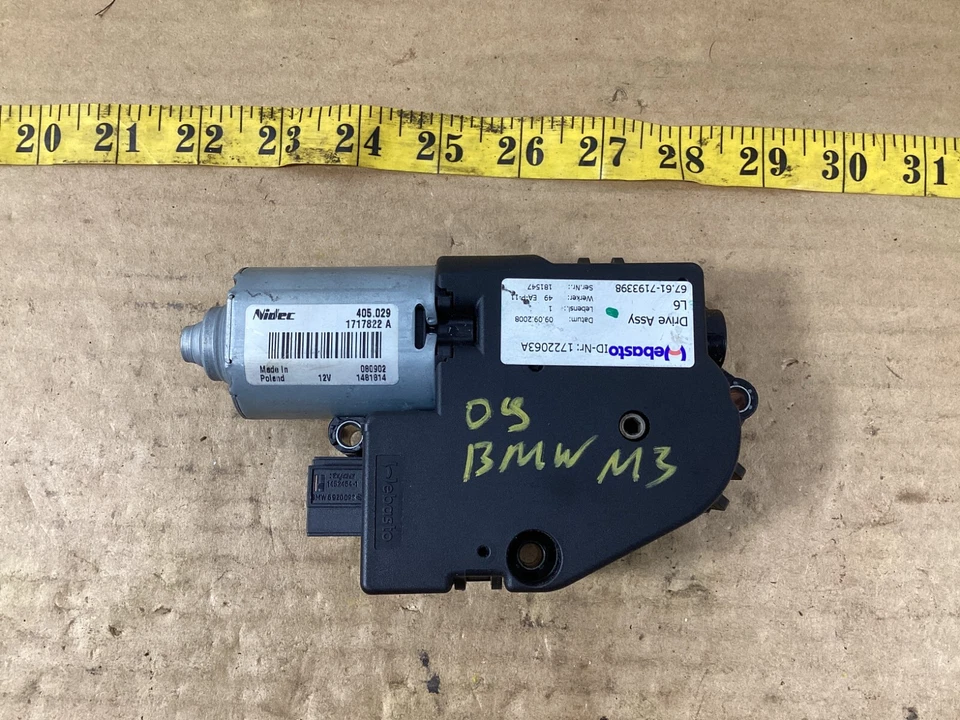 BMW M3 E92 E93 2007-2013 techo corredizo superior ajuste motor 7193398 OEM. Foto 1 de 4