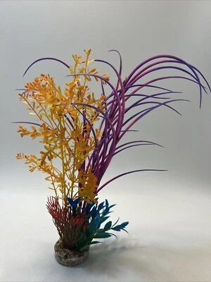 Cinta Azul ColorBurst Floral Base Grava Arbusto Planta Rojo, Naranja, Azul, Verde Foto 1 de 4