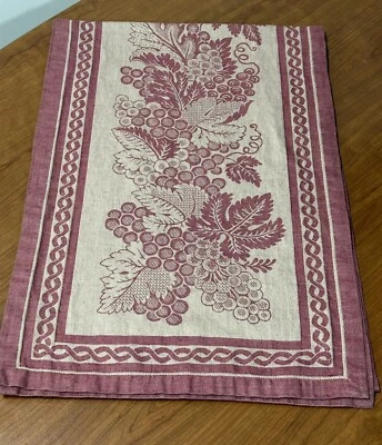 Corredor de mesa Williams Sonoma rojo de algodón y lino Rusia Foto 1 de 4