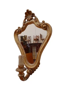 Specchiera applique in legno dorato-stile luigi XV- da muro- primi 900 - Foto 1 di 12