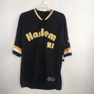 Classic Big Land 1963 XL Jersey Harlem 21 Black Button Up Hall Of Fame Baseball - Picture 1 of 9