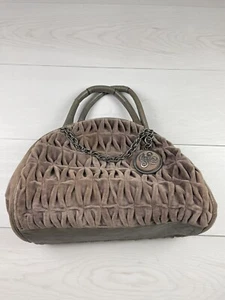 Juicy Couture Velour Handtasche Bowling Bag Taupe - Bild 1 von 12