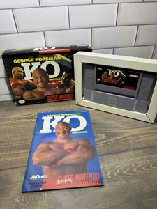 George Foreman's KO Boxing SNES Nintendo ~ Game, Box, Manual, CIB, Tested - Picture 1 of 15