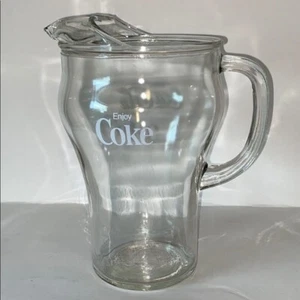 Coca-Cola Classic Clear Restaurant Serving Ice Lip Pitcher 64oz - Picture 1 of 8