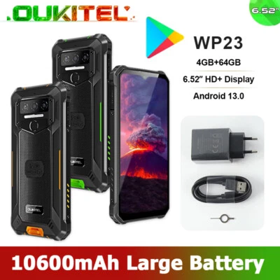OUKITEL WP23 Rugged Smartphone 6.52 inch 4GB+64GB Android 13 10600mAh Octa Core - Image 1 of 4