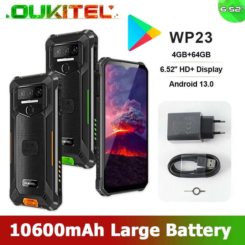 OUKITEL WP23 Rugged Smartphone 6.52 inch 4GB+64GB Android 13 10600mAh Octa Core - Image 1 of 4