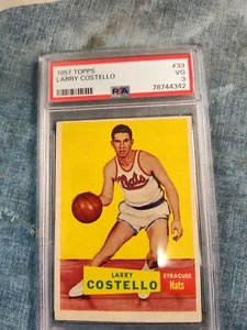 1957 Topps Basketball #33 Larry Costello PSA Graded  VG Syracuse Nationals - Picture 1 of 2