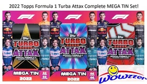 2022 Topps Formula 1 Turbo Attax Complete MEGA TIN SET! 3 Tins-198 Cards-12 LE! - Picture 1 of 4