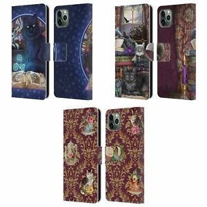 OFFICIAL BRIGID ASHWOOD CATS LEATHER BOOK CASE FOR APPLE iPHONE PHONES