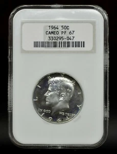 1964 NGC PF67 Cameo Old Fatty Holder Kennedy Half Dollar [061DUD] - Picture 1 of 5
