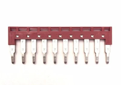 DIN Rail Terminal Block Jumpers 5 Quantity DSS4N-10P Dinkle 10 AWG 10 Pole DK4N - Image 1 of 3