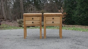 Rustic Cabin-Style Nightstand With 2 Drawers. Farmhouse-Style Furniture. - Picture 1 of 5