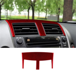 Cubierta de salida de ventilación de aire central interior de fibra de carbono roja para Toyota RAV4 - Imagen 1 de 12