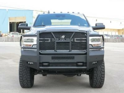 New Ranch Style Smooth Front Bumper 2019 - 2024 Dodge Ram 2500 3500 Elevation - Image 1 of 2