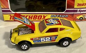 Matchbox Lesney 1974 K-52 Datsun 240 Z Yellow Rally Car Speed Kings