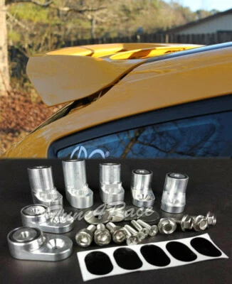 For 13-Up Ford Focus ST Hatchback Wing Silver Riser Raiser Kit Rear Spoiler Lip - Image 1 of 4
