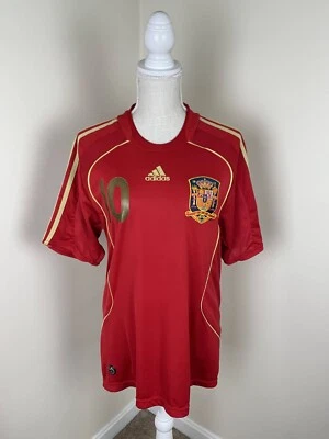 Cesc Fabregas Mens Medium Red Spain 2014 World Cup Adidas Replica Soccer Jersey - Image 1 of 4