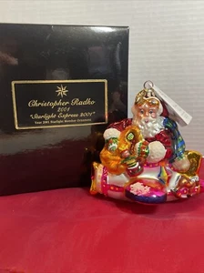 Christopher Radko, Starlight Express Mitglied 2001 Ornament Weihnachtsmann im Flugzeug - Bild 1 von 10